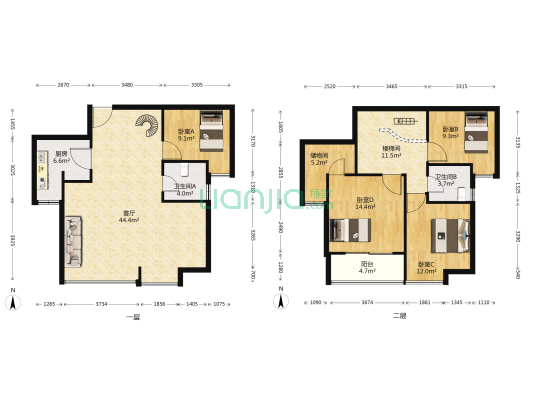 碧盛大厦 4室1厅2卫 175平方