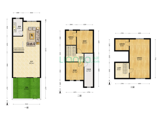 南京碧桂园潇湘苑 2室1厅1卫 255平方