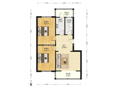桃园路妇幼医院70年产权得房率高交通便利-涿州金属器件厂住宅小区户型图
