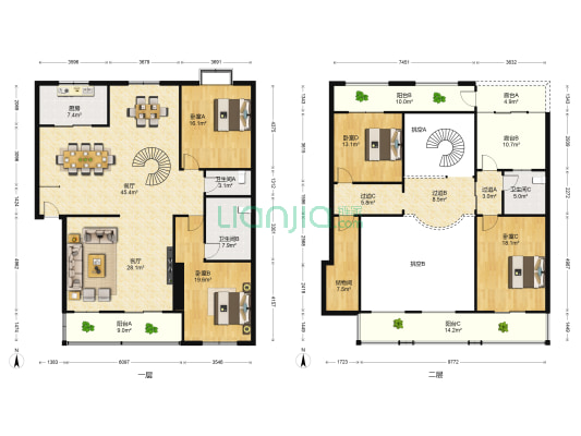 银菊路 4室2厅3卫 260平方