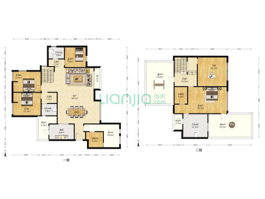 金科东方王榭 5室1厅3卫 248平方