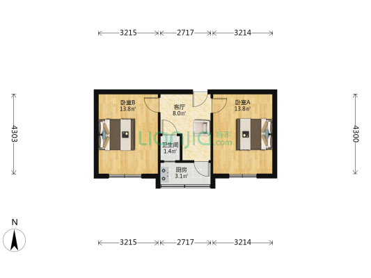 合作路128号 2室1厅1卫 48平方