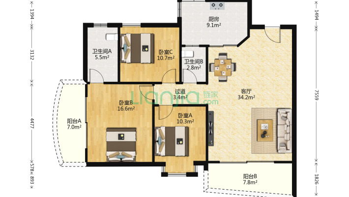 时代天骄花园二手房实景图
