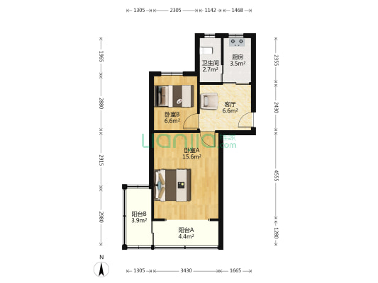 建工西村 2室1厅1卫 35平方