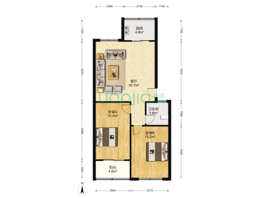 鑫诚苑 2室1厅1卫 96平方
