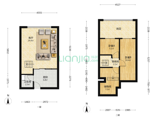 智慧领寓 2室1厅1卫 47平方