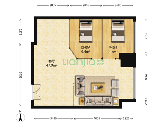 龙潭SOMO 2室1厅0卫 98平方
