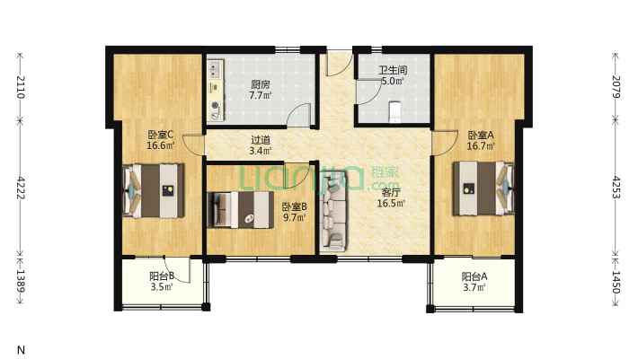 湖东小区1号院二手房实景图