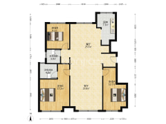 此房南北通透，户型方正，明厨明卫楼栋位置好.-涿州华远海蓝城二期户型图
