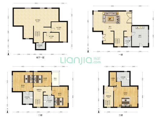 四季雅苑(别墅) 4室1厅5卫 336平方