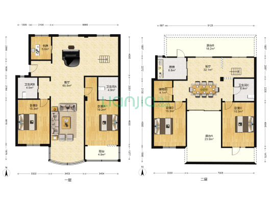 城西社区 5室2厅3卫 232平方