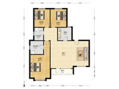 高铁新干线 3室1厅 南 北-涿州高铁新干线户型图