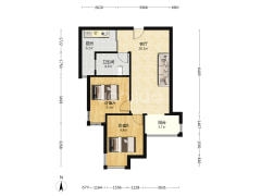 全阳小两居，户型方正，精装修，-涿州天伦湾馨园户型图