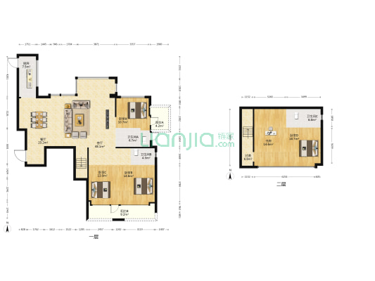 金辉江山铭著 5室2厅3卫 171平方