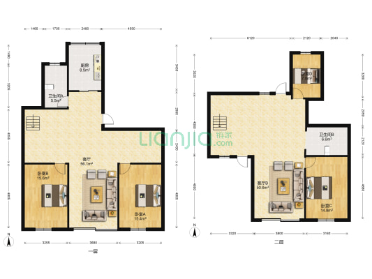 吴嘴小区 4室2厅2卫 210平方