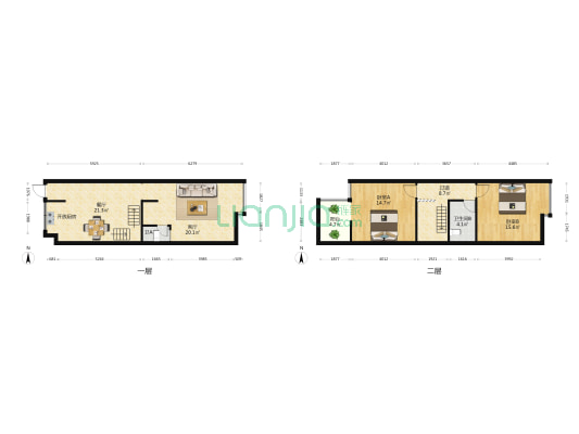 金地山水 2室2厅2卫 120平方