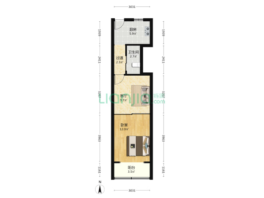 中华新路1140弄 1室1厅1卫 46平方