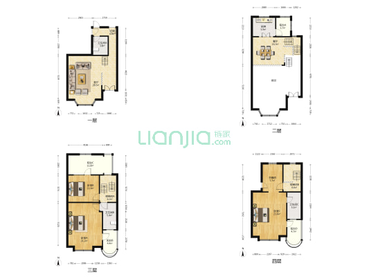 九亭明珠苑(别墅) 3室2厅3卫 194平方