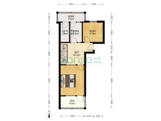 黄山新村二十九中宿舍 2室1厅1卫 46平方
