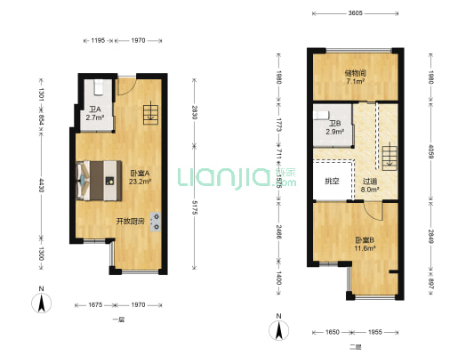 阳光一品 2室0厅2卫 51平方