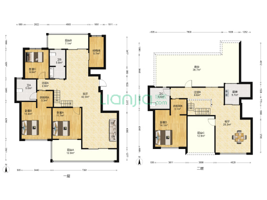 红楼之星 4室2厅3卫 223平方