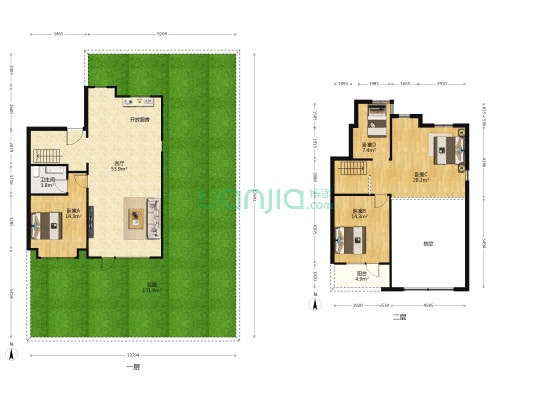 大连龙湖天琅 4室1厅1卫 150平方