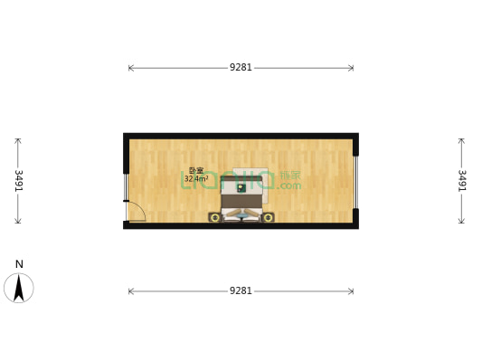 华坤时代 1室0厅0卫 46平方