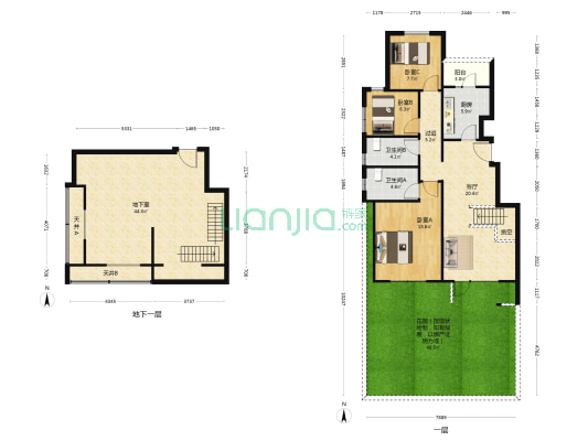 孔雀城香泉苑 3室1厅2卫 100平方