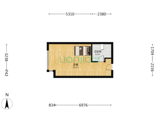 文创园 1室0厅1卫 40平方