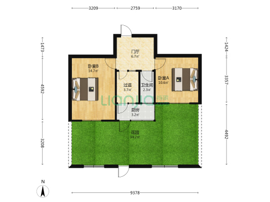 运福院 2室0厅1卫 54平方