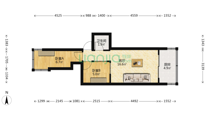 铸管厂宿舍二手房实景图