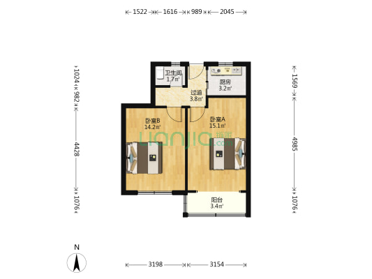 延平路446弄 2室0厅1卫 50平方
