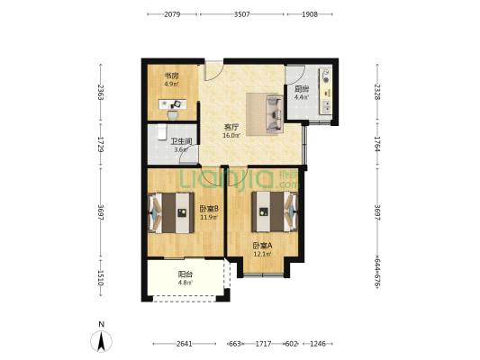 金阵新苑 3室1厅1卫 73平方