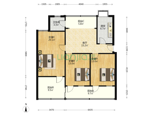 卫民巷2号 3室1厅1卫 111平方