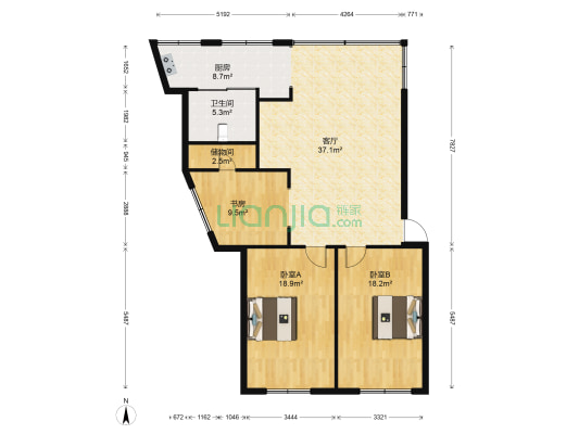 信江西路9号 3室1厅1卫 105平方