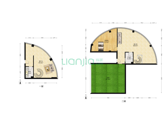 德顺苑 1室2厅1卫 144平方