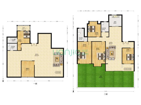 天地源金兰尚院 5室2厅4卫 342平方