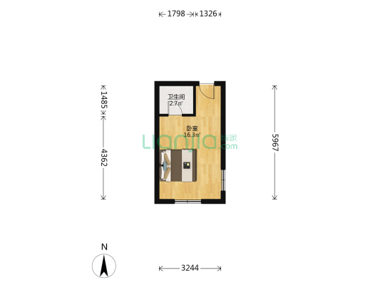 广元路190弄 1室0厅1卫 26平方