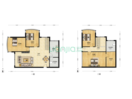 黄山冲路17号 4室1厅2卫 175平方