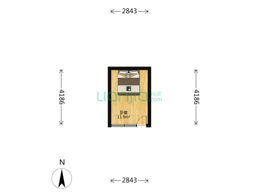 花梗胡同 1室0厅0卫 15平方