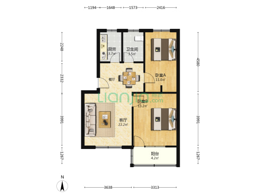 郑州市农业机械配件厂家属院 2室1厅1卫 70平方