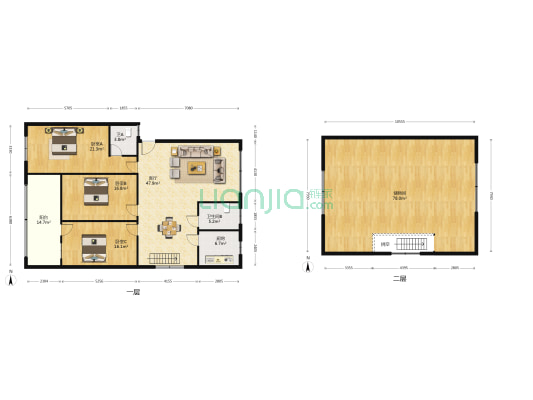 油脂小区 3室1厅2卫 159平方