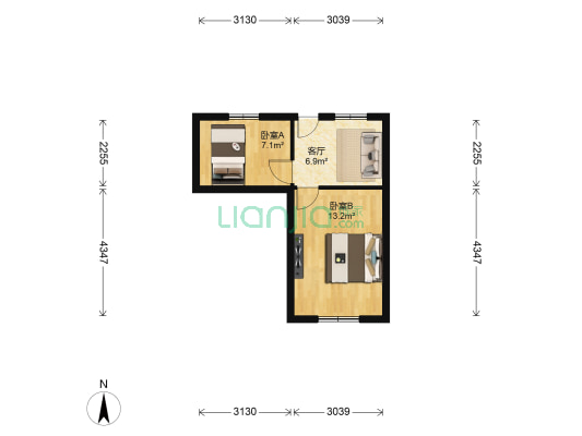 人民路1690号 2室1厅0卫 42平方