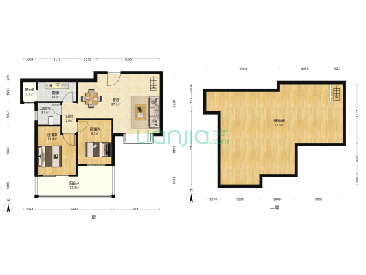 嘉慧意境 2室1厅1卫 95平方