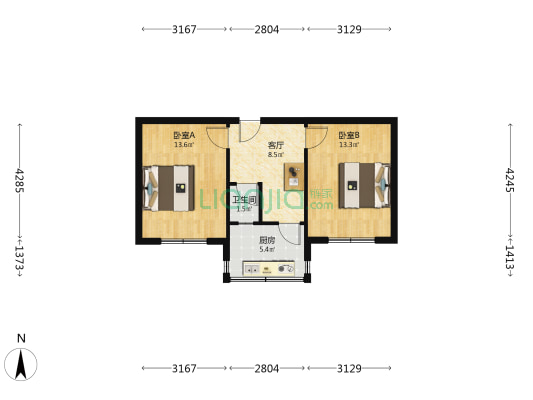 泰华街326号 2室1厅1卫 50平方