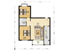 70年大产权   中间楼层   前排无遮挡....-涿州东林家园户型图