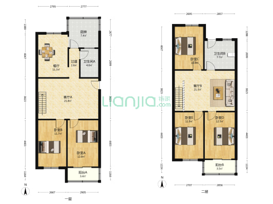 铜陵路338号 5室3厅2卫 175平方