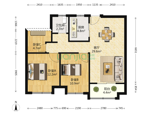 合肥滨湖新区环湖cbd宝能城二期二手房(合肥链家)