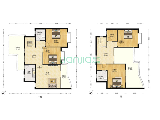 江南水乡B区 4室1厅2卫 165平方