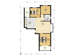 此房中间楼层 采光佳 南北通透 园林社区 集中供暖-涿州天伦湾馨园户型图